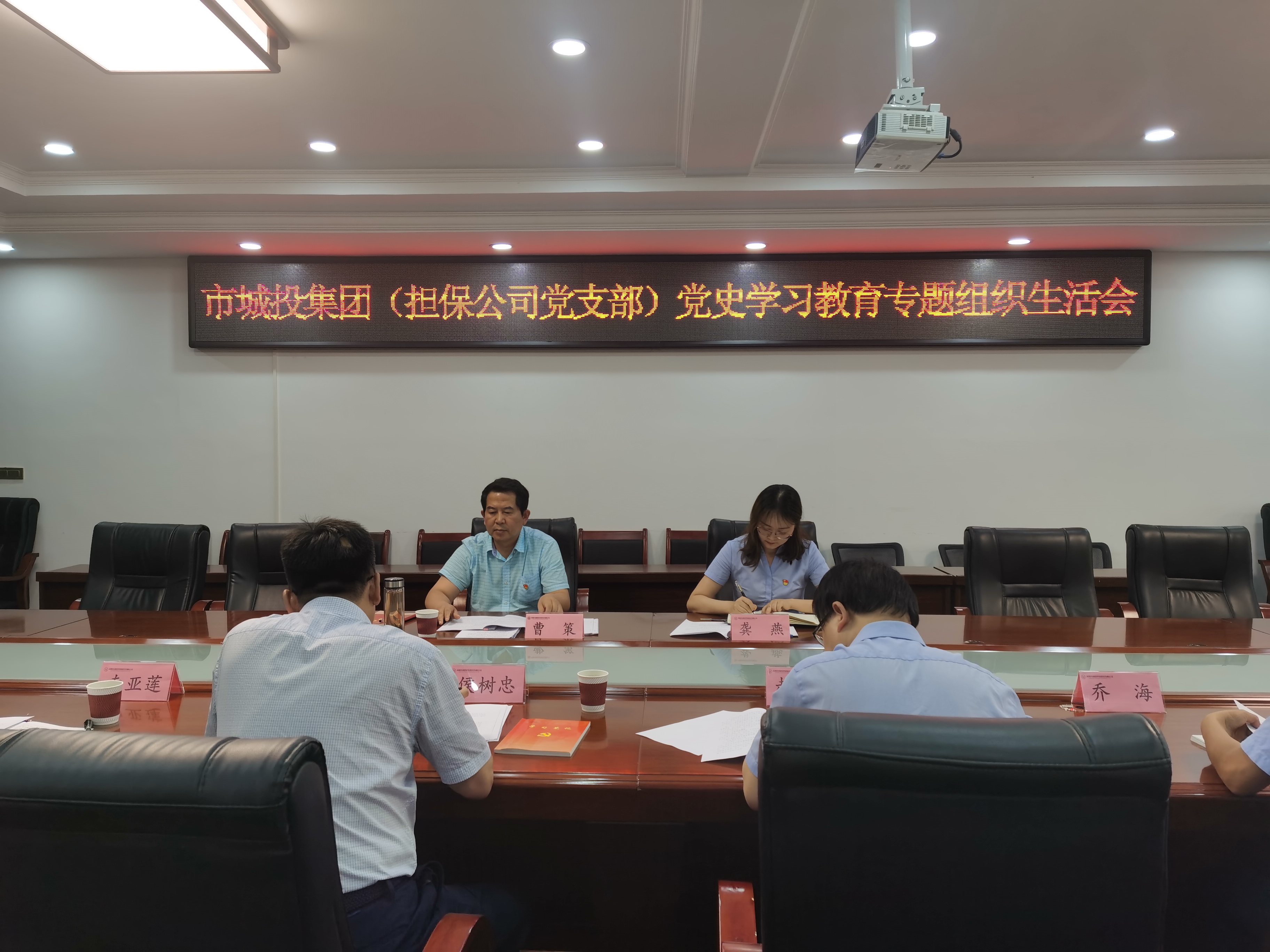 市城投集团担保公司党支部召开党史学习教育专题组织生活会